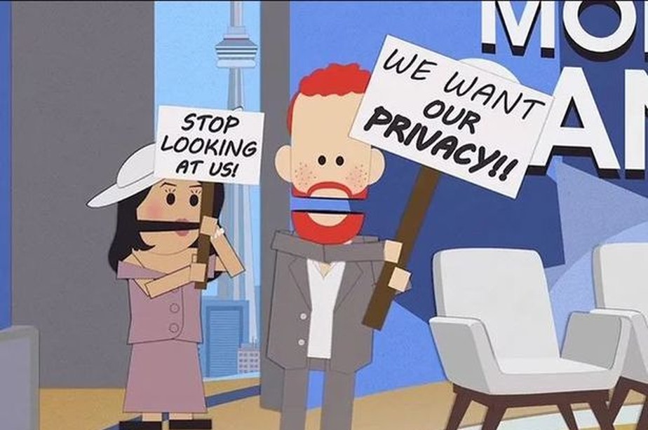 Príncipe Harry e Meghan Markle em South Park
