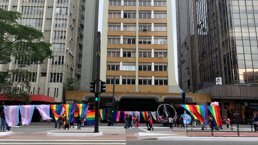 Avenida Paulista recebe a 26º Parada LGBT+ neste domingo (19) — Foto: Cléber Cândido/TV Globo