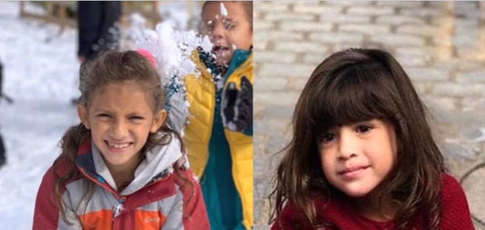 Isadora Bringel e KhÃ¡lida Trabulsi, de 7 e 3 anos de idade â Foto: DivulgaÃ§Ã£o