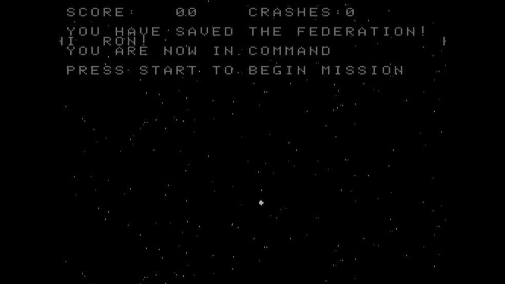 A mensagem secreta aprece no canto esquerdo da tela Starship 1, em meio a outros textos — Foto: Reprodução/ The Easter Egg Hunter