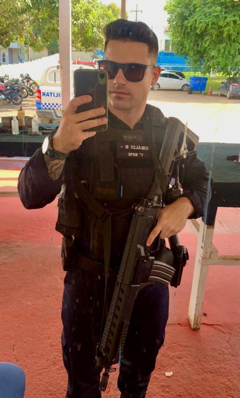  Iuri Gibaldi, recebeu título de Policial Gato em Porto Velho — Foto: Instagram/Rede Social 