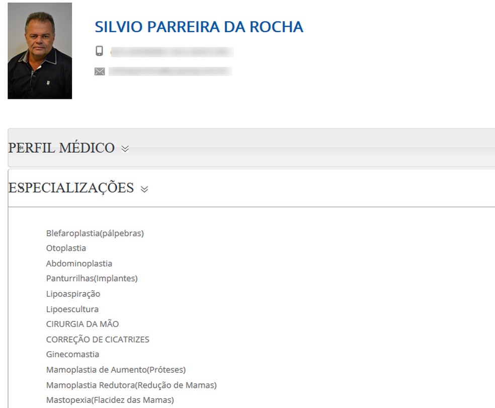 Perfil de cirurgião investigado pela Polícia Civil do DF — Foto: Reprodução