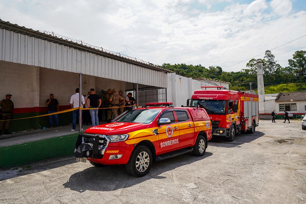Local onde incêndio teve início — Foto: Secretaria de Administração Prisional/Divulgação