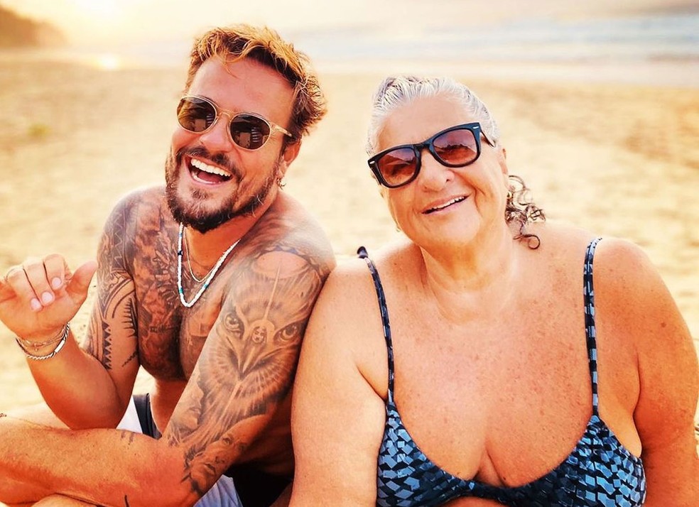 Paulo Vilhena e a mãe, Lena Vilhena — Foto: Reprodução/Instagram