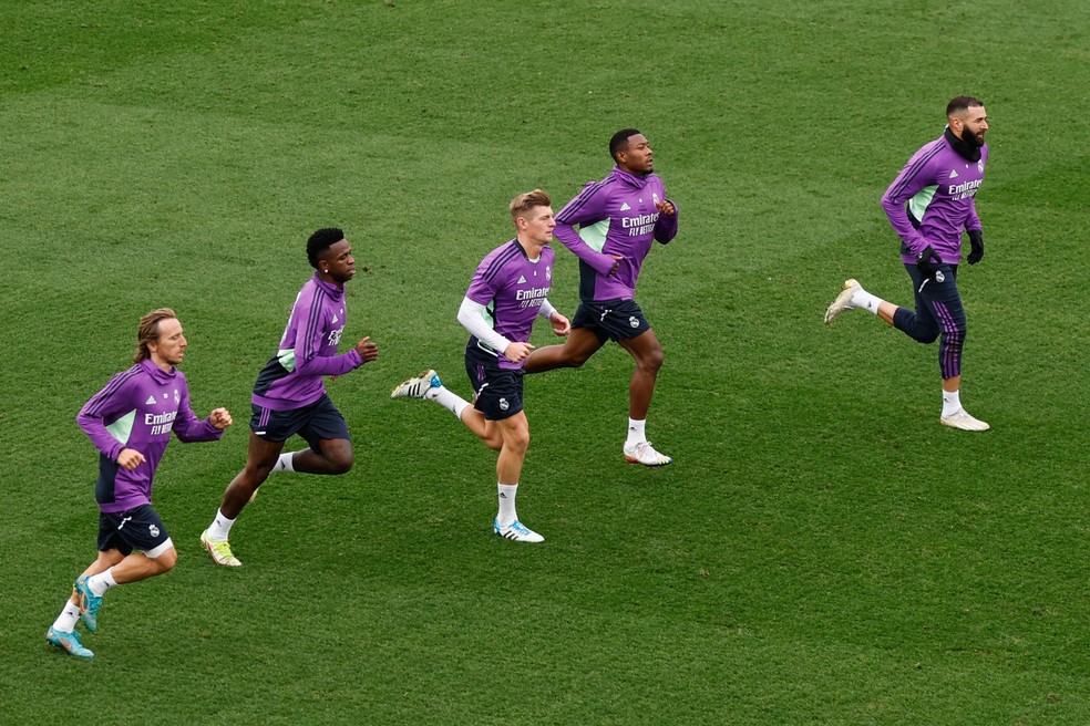 Real Madrid faz treino aberto ao público na véspera do jogo pela Copa do Rei — Foto: EFE