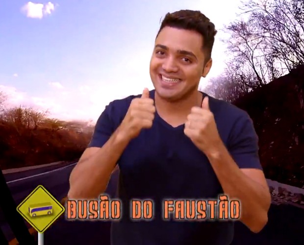 De Fortaleza à São Paulo, Tirulipa comanda documentou toda a diversão (Foto: Domingão do Faustão/ TV Globo)