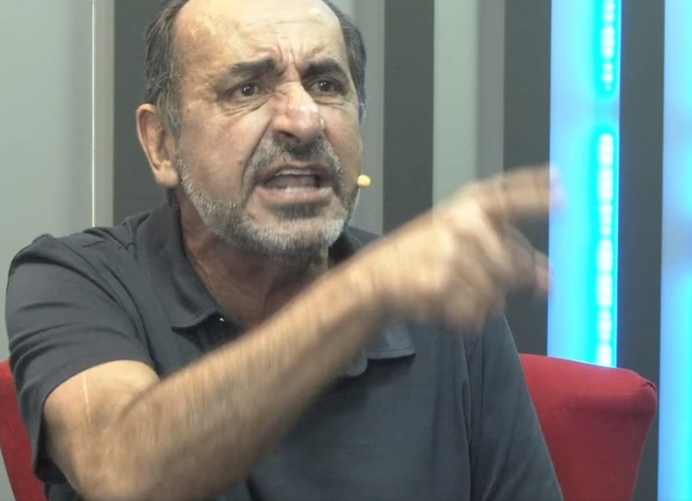 Alexandre Kalil (PSD) reage aos gritos a pergunta de apresentador da TV Capelinha. — Foto: Reprodução