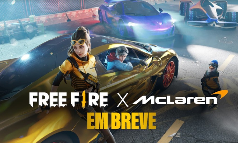 O Free Fire terá uma colaboração com a McLaren — Foto: Divulgação/Garena
