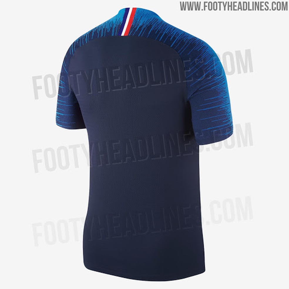 Camisa da França para a Copa do Mundo de 2018  (Foto: Reprodução / Footy Headlines)