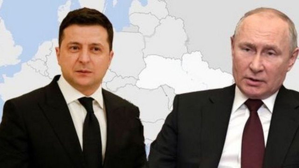 Disputas territoriais entre Rússia e Ucrânia devem ser discutidas pessoalmente entre Zelensky e Putin — Foto: Getty Images/Via BBC