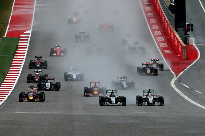 Largada do GP dos EUA de Fórmula 1 (Foto: Getty Images)