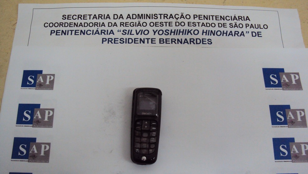Visitante foi flagrada com um celular nas partes íntimas ao tentar entrar na Penitenciária de Presidente Bernardes — Foto: SAP
