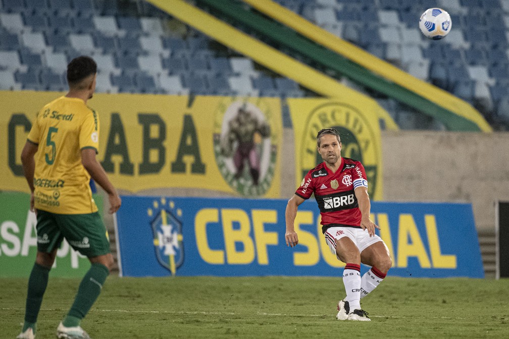 Diego na partida do Flamengo contra o Cuiabá — Foto: Alexandre Vidal / Flamengo
