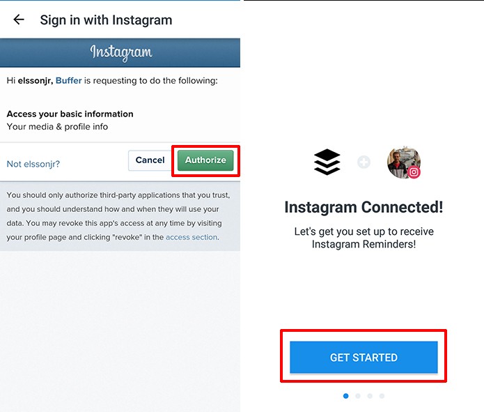 Instagram poderá ser usado no Buffer após autorização do usuário (Foto: Reprodução/Elson de Souza)