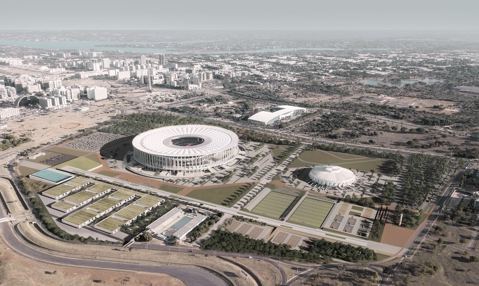 Projeto da ARQBR Arquitetura e Urbanismo para a área de lazer do Complexo Esportivo e de Lazer  — Foto: Divulgação