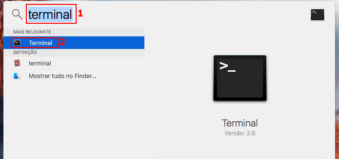 Executando o Terminal no MacOS (Foto: Reprodução/Edivaldo Brito)
