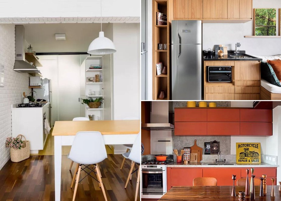 Cozinhas pequenas merecem atenção na hora do projeto para aproveitar melhor o espaço, além de propiciar conforto e beleza