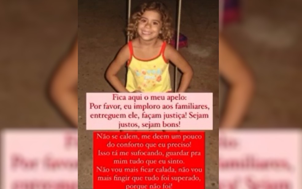 Estudante Júlia Viana denuncia que tio a estuprou e cometeu mesmo crime contra crianças da mesma família em Jaupaci, Goiás — Foto: Júlia Viana/Arquivo pessoal