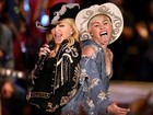 Madonna grava acústico MTV com Miley Cyrus e imita pose da cantora