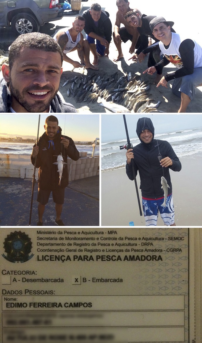 Grêmio Edinho pescaria mosaico (Foto: Arquivo Pessoal)