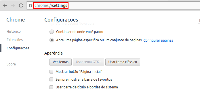 Acessando as configurações do Chrome (Foto: Reprodução/Edivaldo Brito)