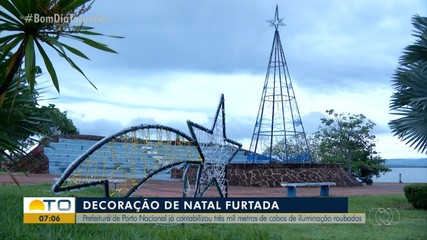 Mais de três mil metros de cabos da iluminação de natal foram roubados em Porto Nacional
