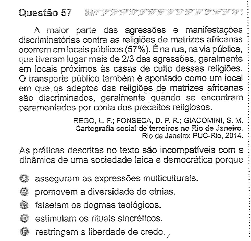 Enem 2019: veja as questões da prova do primeiro dia e ...