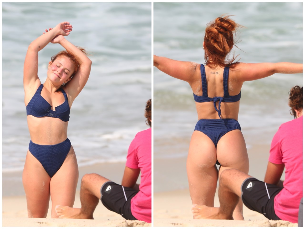 Larissa Manoela é clicada por amigo na praia (Foto: Agnews)