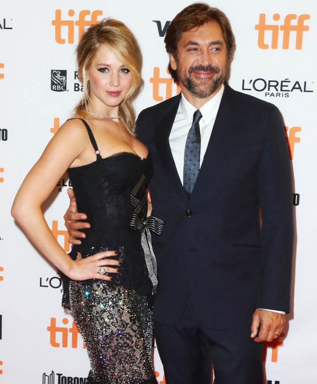 Jennifer Lawrence e Javier Bardém (Foto: Getty)