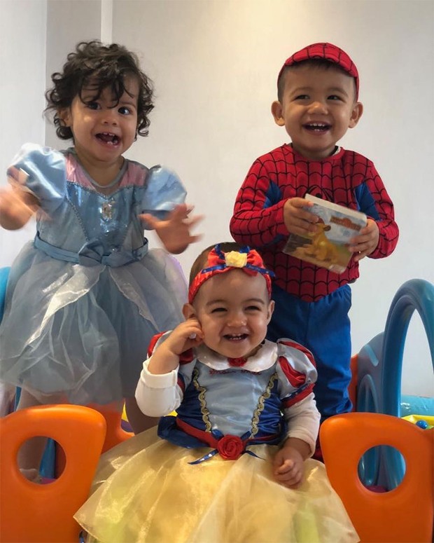 Eva, Mateo e Alana, filhos de Cristiano Ronaldo (Foto: Reprodução/Instagram)