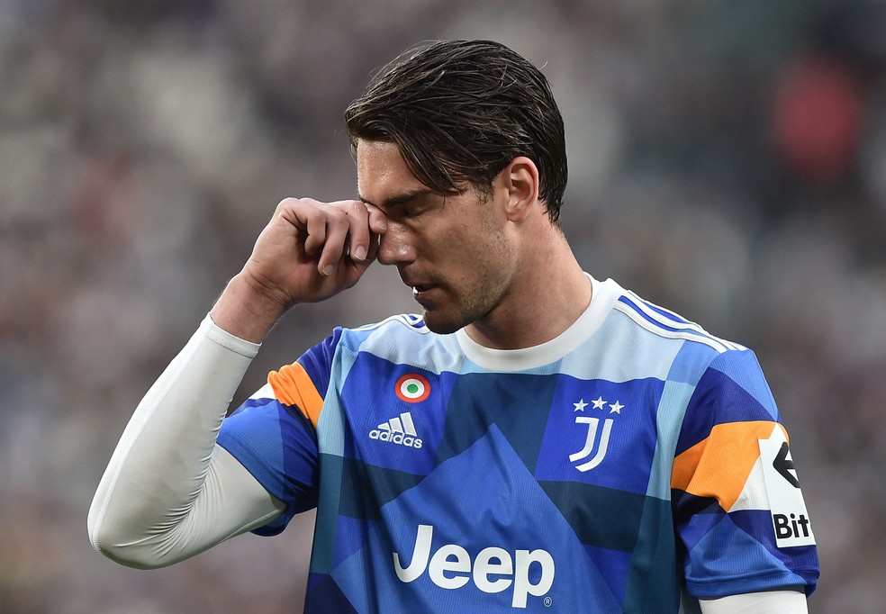 Vlahovic em Juventus x Bologna — Foto: Massimo Pinca/Reuters