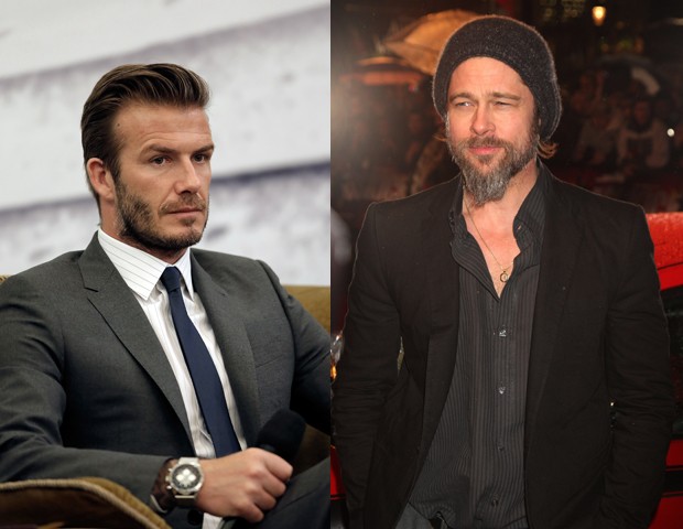David Beckham e Brad Pitt (Foto: Getty Images)