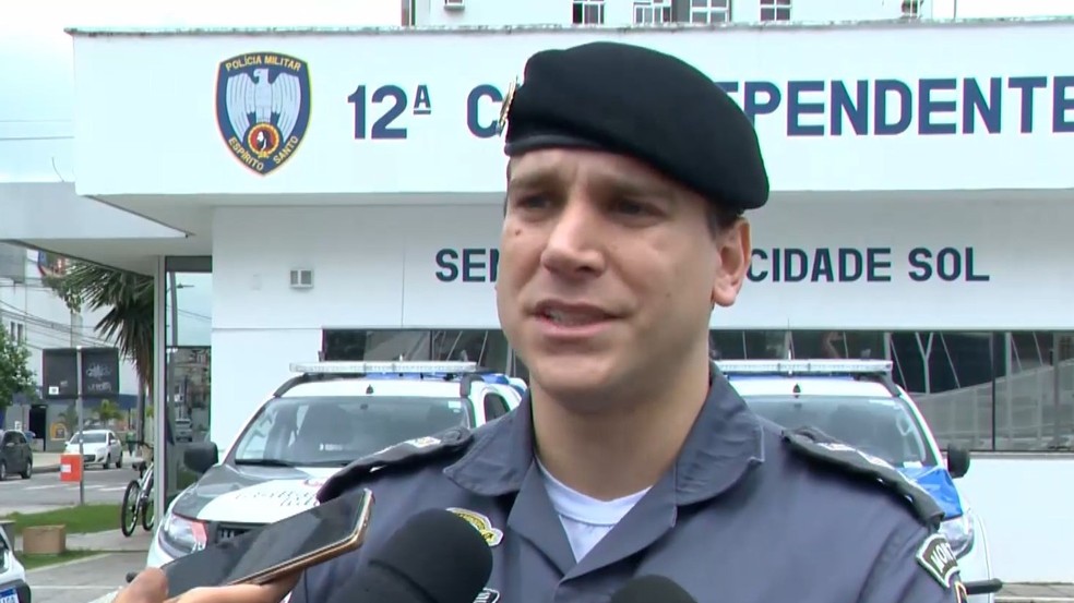 Capitão da Polícia Militar explica como se proteger do golpe do falso sequestro. — Foto: Reprodução/ TV Gazeta