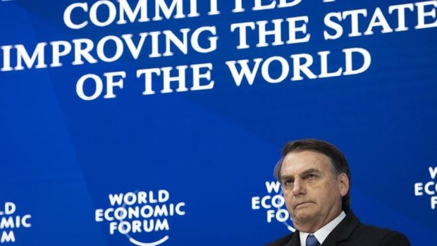 Em discurso de oito minutos, Bolsonaro falou sobre assuntos que foram de turismo à economia (Foto: EPA/GIAN EHRENZELLER via BBC)