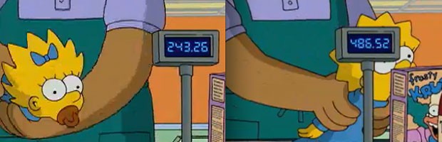 O 'novo preço' de Maggie Simpson na abertura de 'Os Simpsons' (Foto: Divulgação)