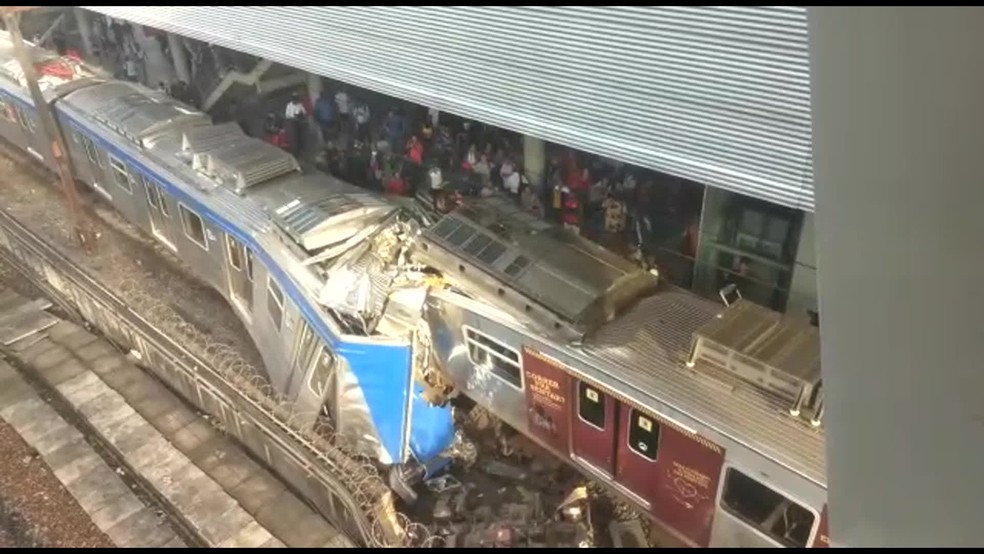 Acidente na Estação São Cristóvão da SuperVia — Foto: Reprodução/Redes sociais