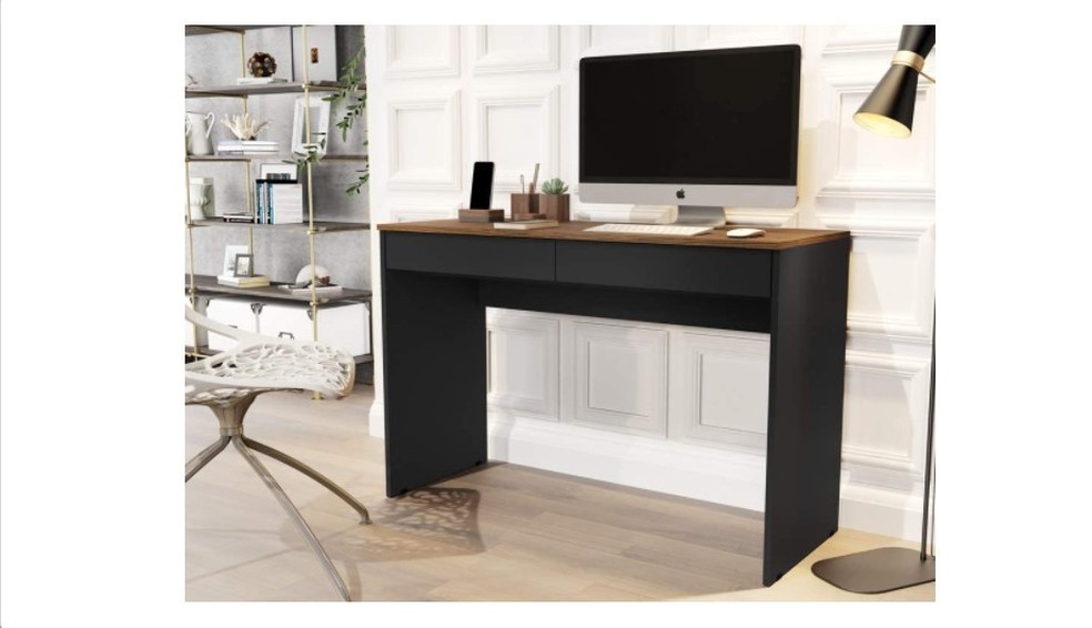 A escrivaninha home office da Mania de Móveis possui tampo amplo (Foto: Reprodução / Amazon)
