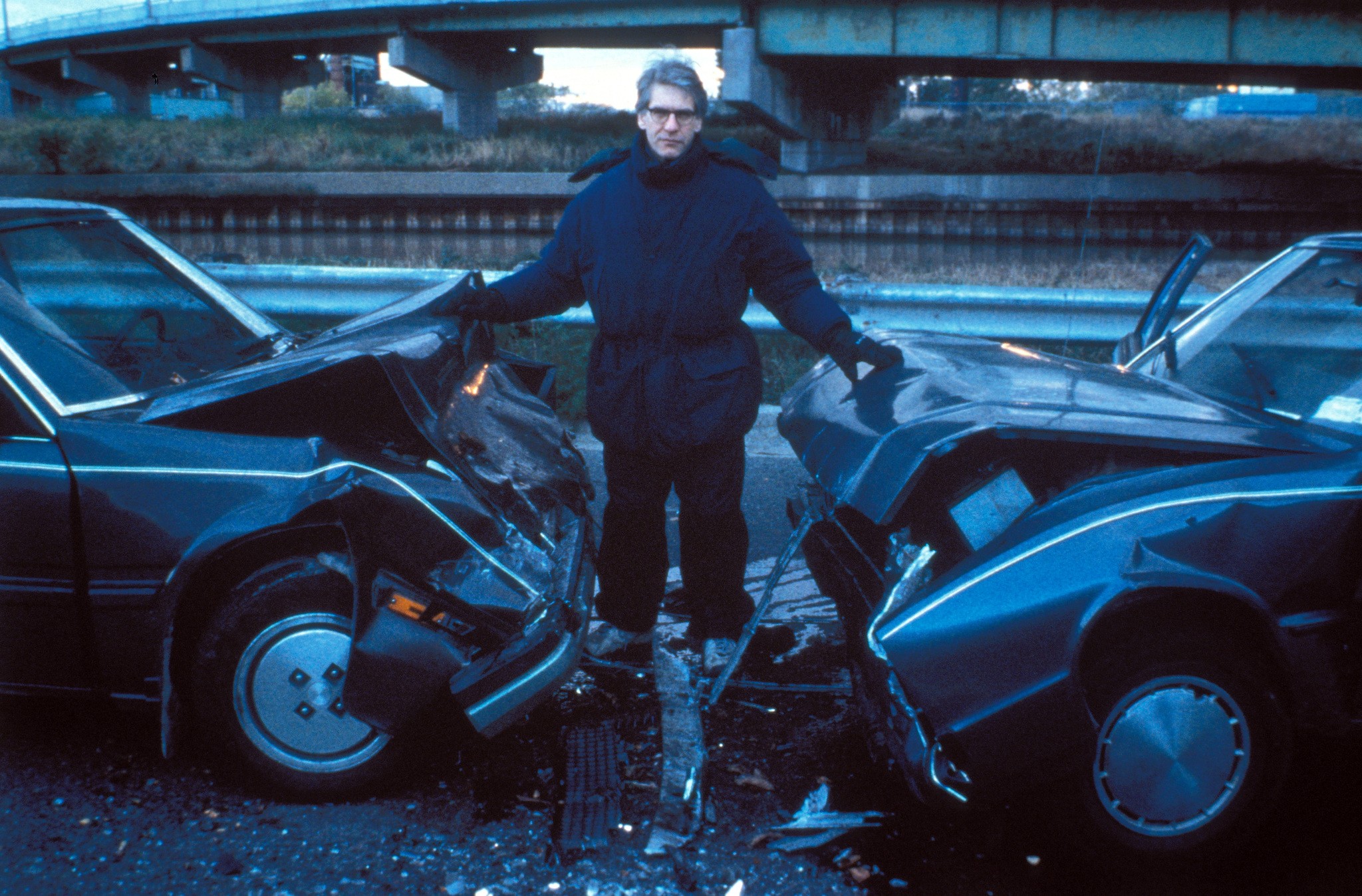David Cronenberg no set de Crash Estranhos Prazeres (Foto: divulgação)