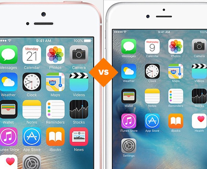 Confira o comparativo entre o iPhone SE e o iPhone 6 (Foto: Arte/TechTudo)