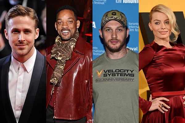 Ryan Gosling, Will Smith, Tom Hardy e Margot Robbie (Foto: Getty Images)