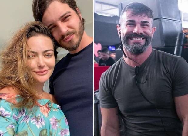 Laura Keller e o novo namorado, Gustavo Saad, e o ex-marido, Jorge Souza (Foto: Reprodução/Instagram)