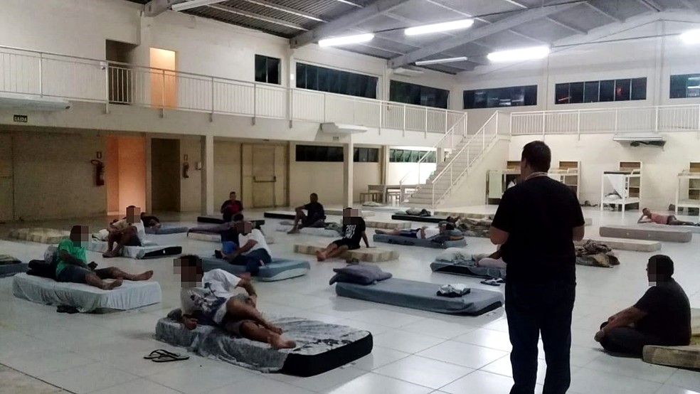 Estádio Vieirão abriga 60 pessoas em situação de rua em Gravataí — Foto: Divulgação/ Grêmio