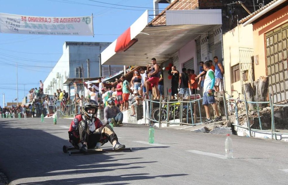 Corrida de Rolimã virou tradição em São Gonçalo do Amarante (Foto: Wendell Jefferson)