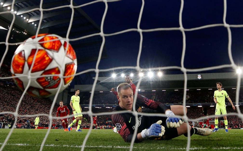 Ter Stegen, Liverpool x Barcelona â Foto: REUTERS/Phil Noble
