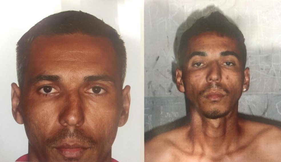 Duas fotos diferentes do suspeito divulgadas pela polícia — Foto: Polícia Civil - MT