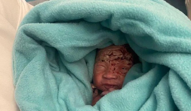 Bebê foi encontrado em lata de lixo de banheiro de avião (Foto: Reprodução/Yahoo News)
