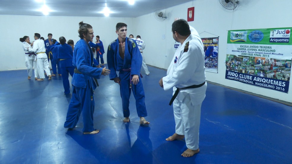 Judoca nos treinos â Foto: Rede AmazÃ´nica/ReproduÃ§Ã£o