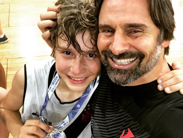 Murilo Rosa e seu filho, Lucas (Foto: Reprodução/Instagram)