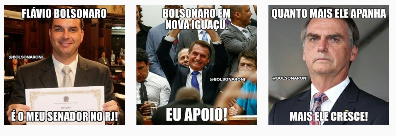 Post do perfil @bolsonaroNI