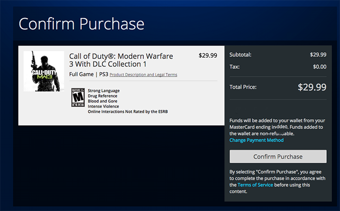 Confirme a compra de Call of Duty: Modern Warfare 3 (Foto: Reprodução/Murilo Molina)